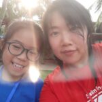 Mother and daughter participants for Swimin12's annual swimming competition, Aqua Champs League Fest